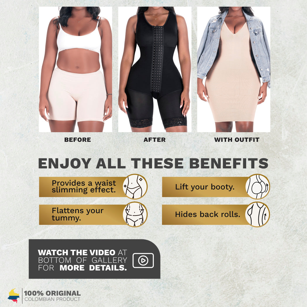 Shapewear Bodysuit with Built-in Bra - Post-Surgery & Daily Use