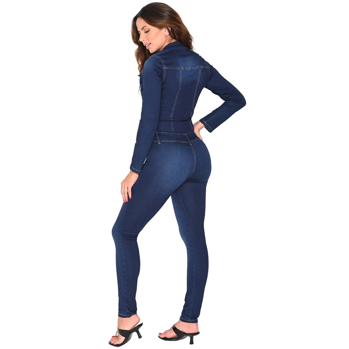Colombian Denim Jumpsuit for Women – Inner Girdle for Shaping
