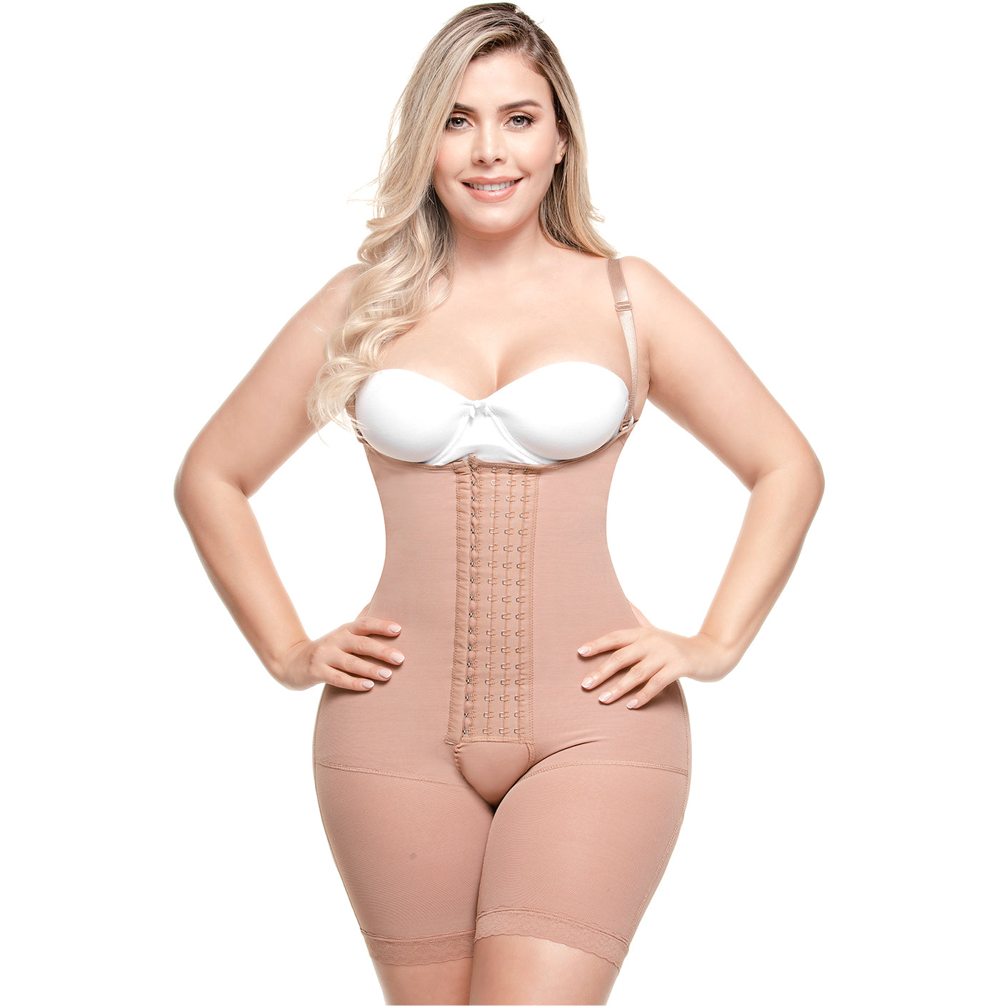 Postpartum Post-Surgery Compression Garment | Tummy Control Butt Lifter Body Shaper | Daily Use Open Bust Shapewear | Powernet