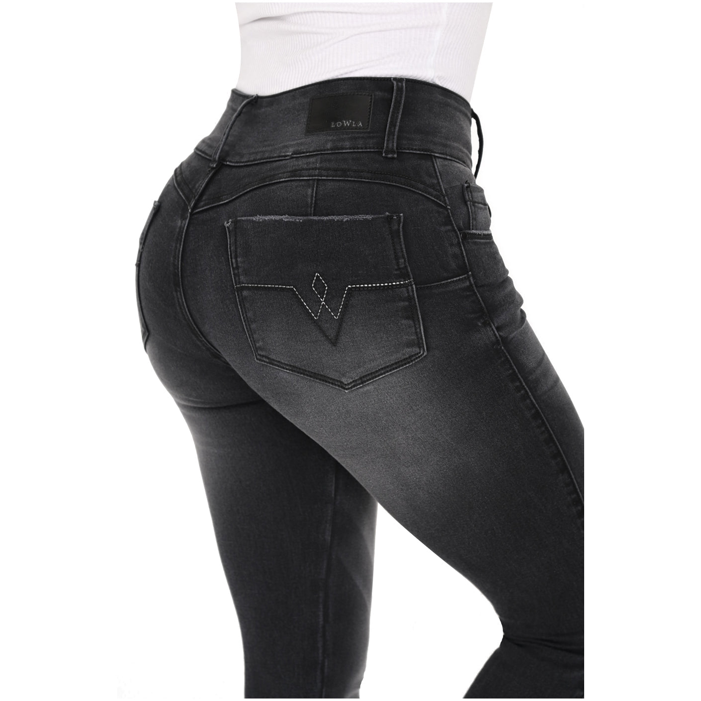 High-Rise Bum Lift Colombian Ripped Skinny Jeans – Prewashed Fit