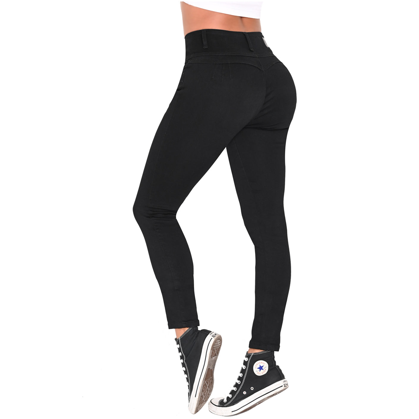 High-Rise Bum Lift Colombian Skinny Jeans – Sculpting Ankle Fit