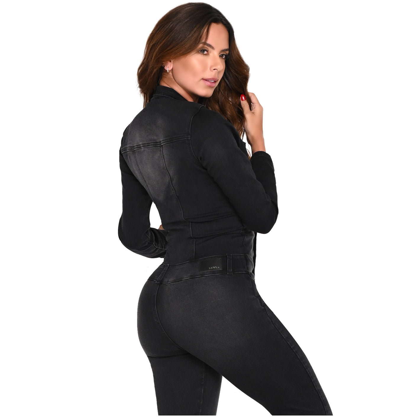 Women's Long Sleeve Colombian Denim Jumpsuit – Slim Fit & Stylish