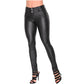 Faux Leather Mid-Rise Jeans for Women – Stylish & Comfortable Fit