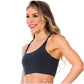 Women's Gray T-Back Gym Bra – Supportive, Breathable & Stylish
