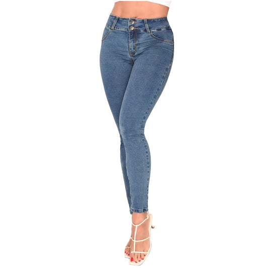 Skinny Colombian Butt Lifter Jeans | Removable Padded Push-Up Denim