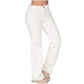 High-Waisted White Straight-Leg Jeans for Women – Classic Fit