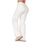 High-Waisted White Straight-Leg Jeans for Women – Classic Fit