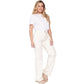 High-Waisted White Straight-Leg Jeans for Women – Classic Fit