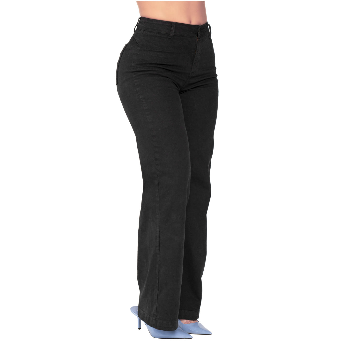 High-Waisted White Straight-Leg Jeans for Women – Classic Fit