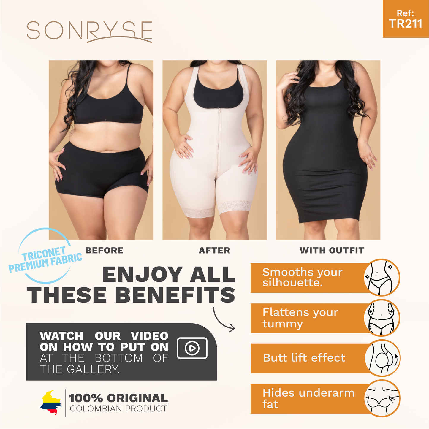 Colombian Open Bust Shapewear Bodysuit – Stage 1 Post-Surgery Faja